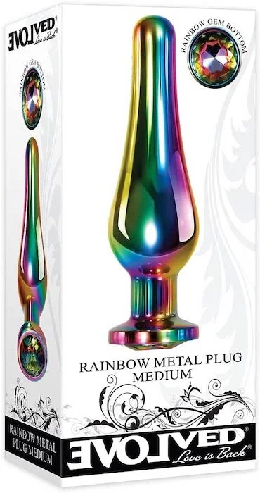 Anal toys usage advice-Evolved ''Rainbow'' Metal Gem Plug -Md