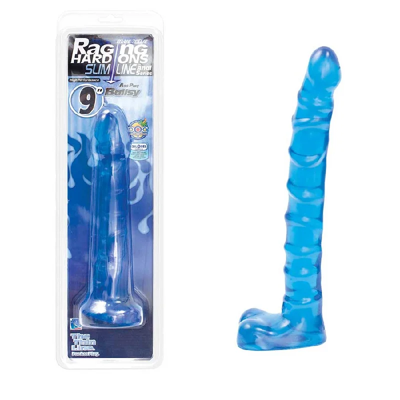 Anal toys with lush feel-Raging Hard-Ons Slimline 9 Inch Crystal Jelly Anal Dildo by Doc Johnson