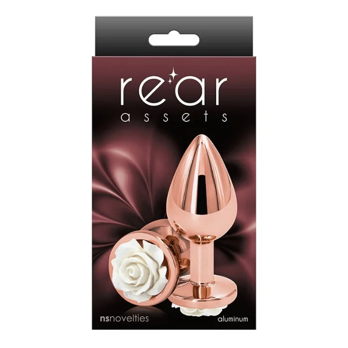 Anal toys for duo vibes-Rear Assets Rose ''Medium'' White/Rose Gold