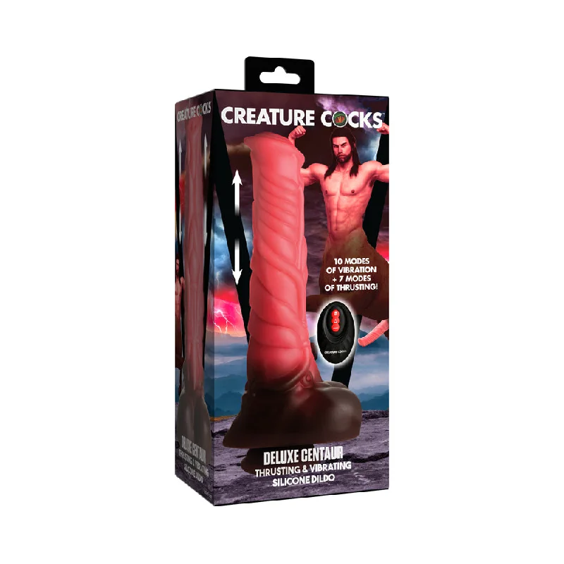 smooth rubber blue dildo-Creature Cocks Centaur Thrusting & Vibrating Silicone Dildo with Remote Control