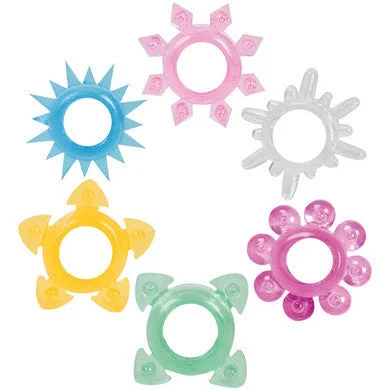 cock ring for body play-Tower Of Power - Set of 6 - Multi-Color