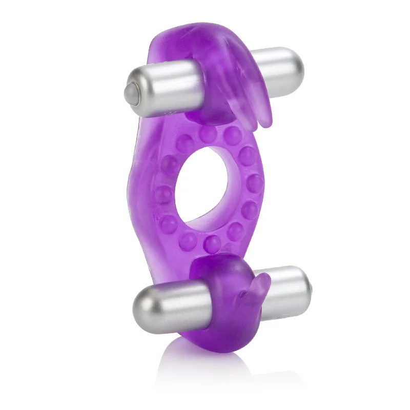 cock ring with hot play-Wireless Rockin Rabbit- Purple