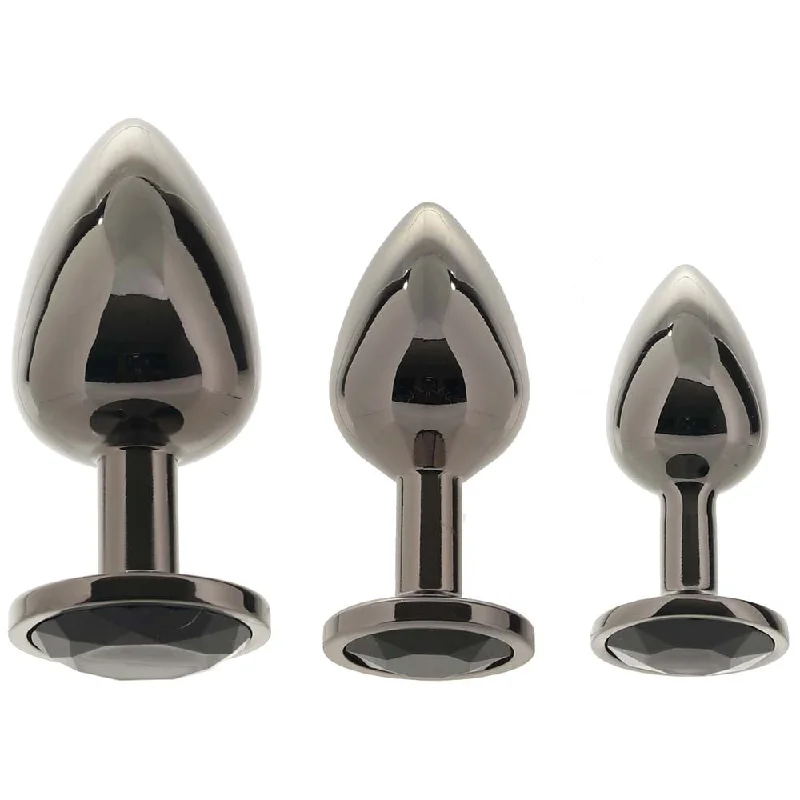 Anal toys for naughty joy-Black Gem Anal Plug Set