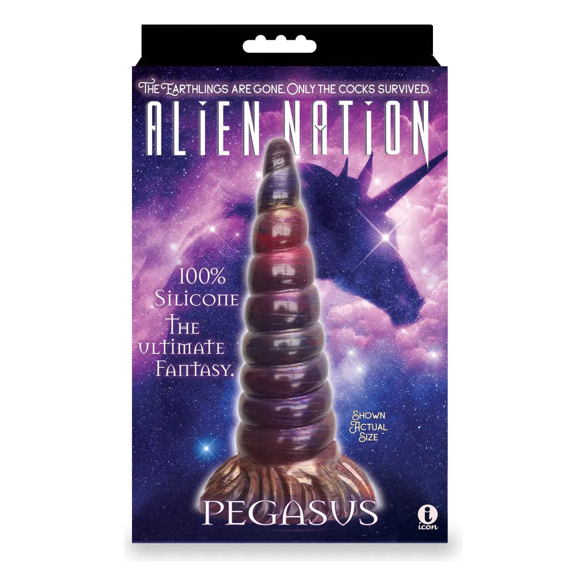 lifelike orange rechargeable dildo-Alien Nation Pegasus Silicone Fantasy Dildo 8" by Icon