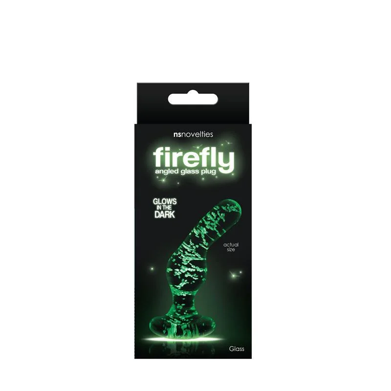 Anal toys for slow stretch-Firefly Glass Angled Plug