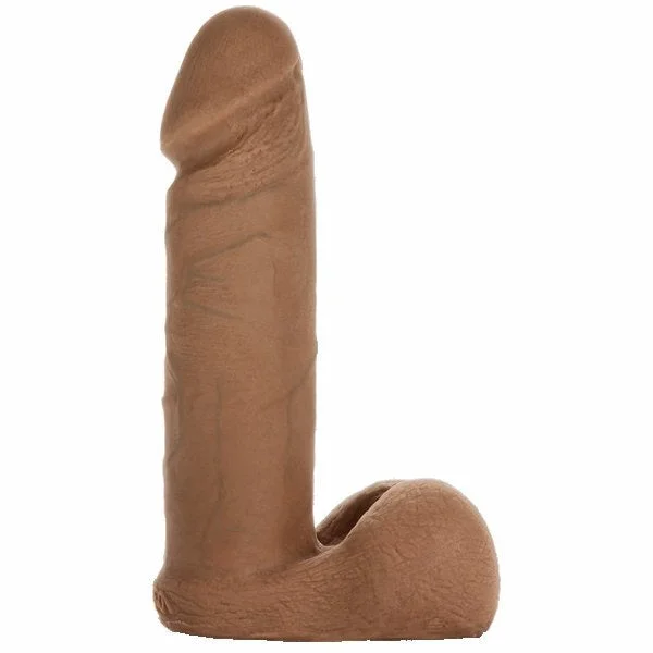 lifelike rubber thick dildo-Vac U Lock Ultraskyn Cock Brown 6in