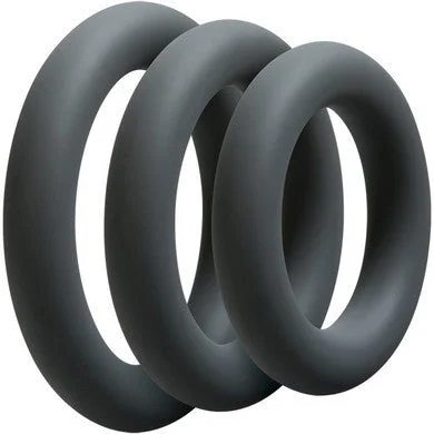 cock ring for first vibes-Optimale 3 C-Ring Set - Thick - Slate