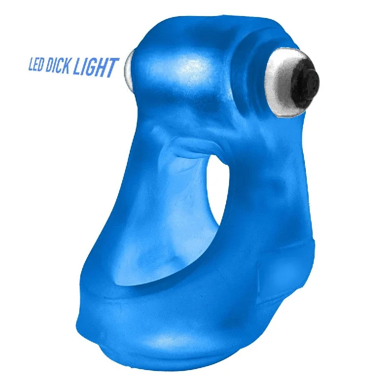 cock ring for spicy moments-Oxballs Glowsling Cocksling Led Blue Ice