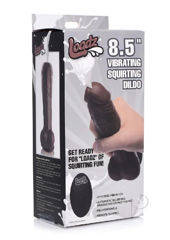 small glass lifelike dildo-Loadz Squirting Dildo 8.5 Dark