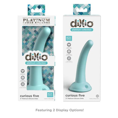 textured glass pink dildo-Dillio® Platinum Curious Five Dildo 5" by Pipedream Products®