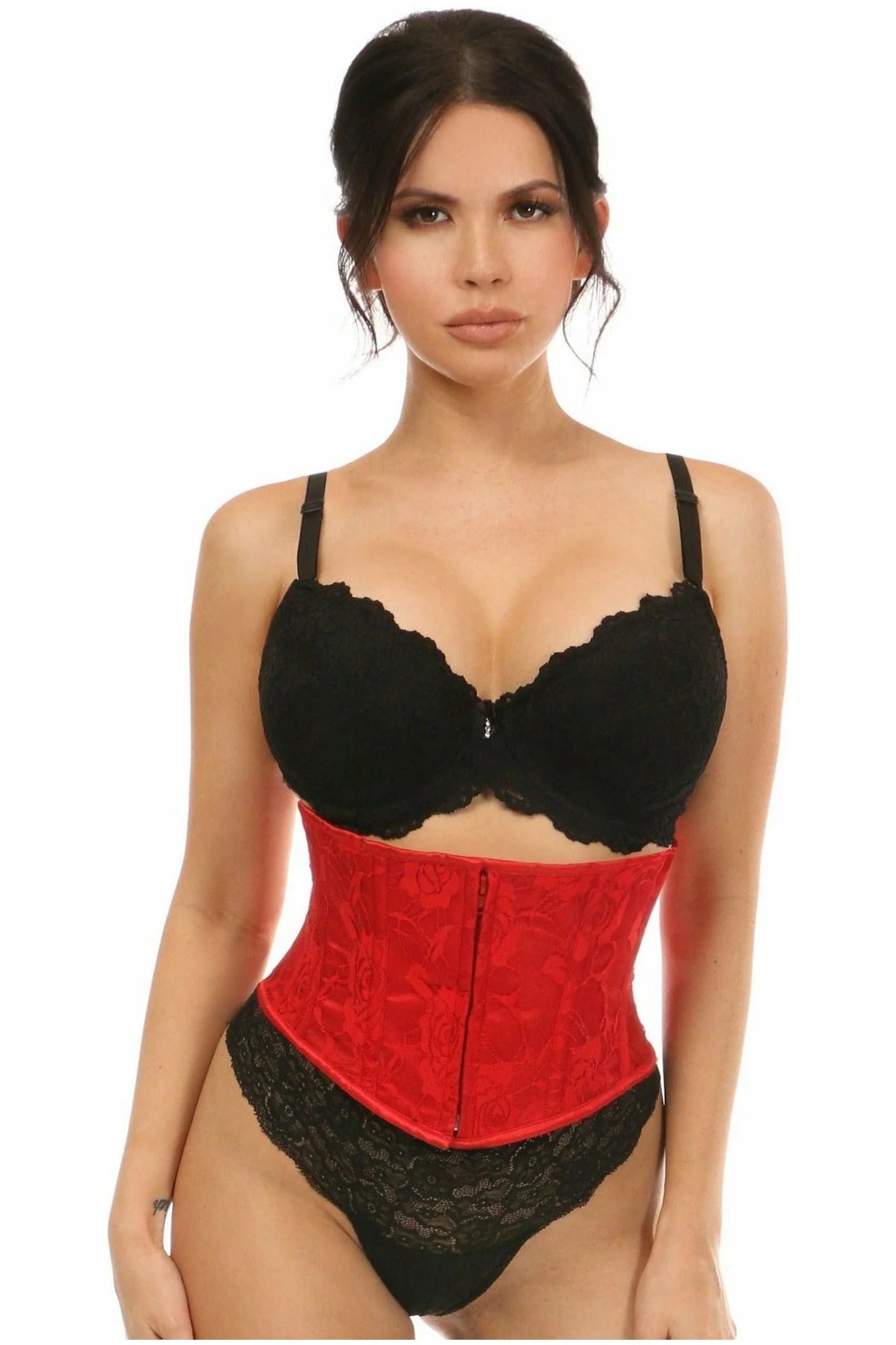 corset for silhouette shaping-Lavish Brocade Waist Corset Queen