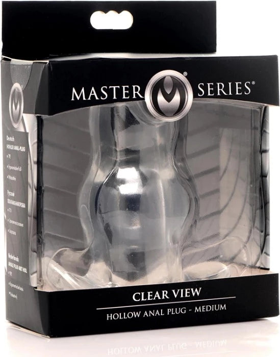 Anal toys for hot thrill-MS ''Clear View'' Hollow Anal Plug -Medium