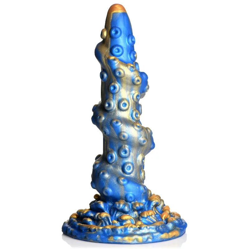 thin rubber textured dildo-Lord Kraken Tentacled Silicone Dildo - Blue