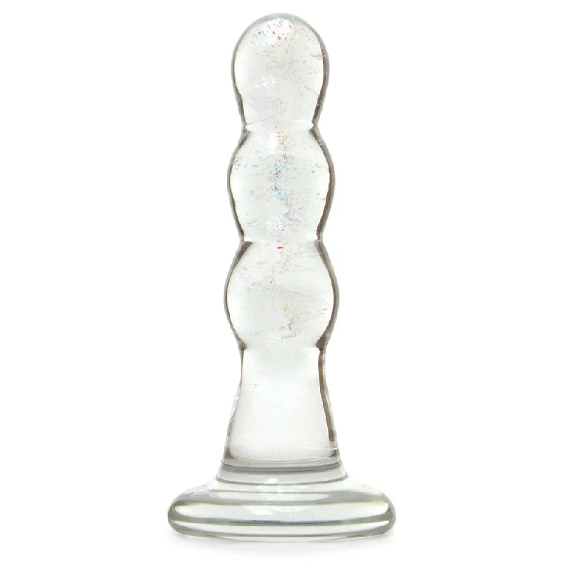 Anal toys with stretchy fit-Gläs Triple Play Beaded Butt Plug