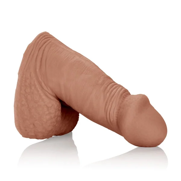 vibrating silicone thick dildo-Packer Gear Brown Packing Penis 4in