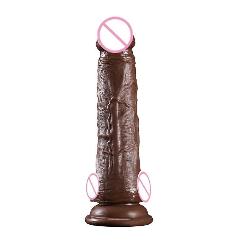 thick silicone bumpy dildo-Sex Toy for Women Lesbian Realistic Silicone Big Dildo