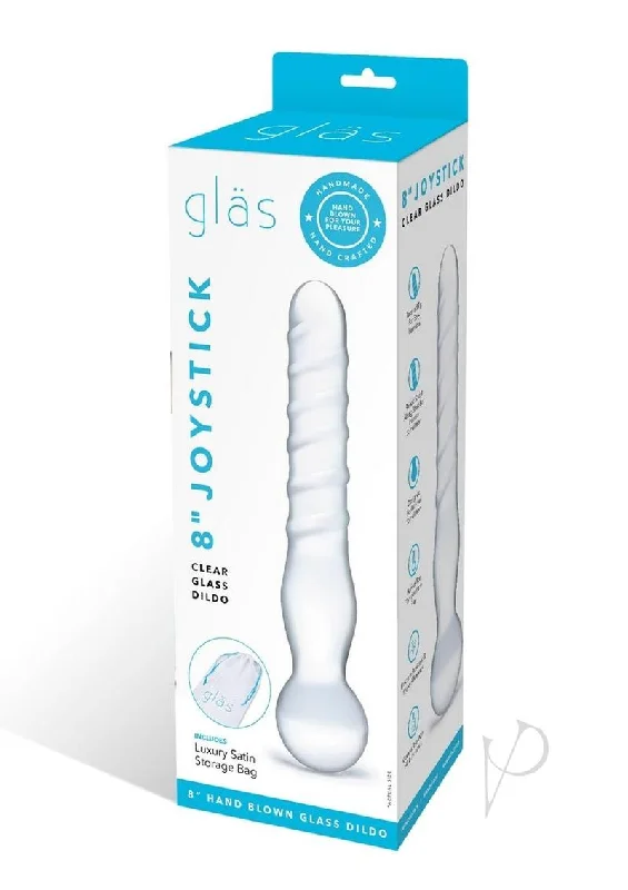 thick rubber silver dildo-Joystick Clear Glass Dildo