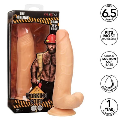 soft glass bumpy dildo-Working Stiff™ Fireman 6.5" Dildo by Cal Exotics