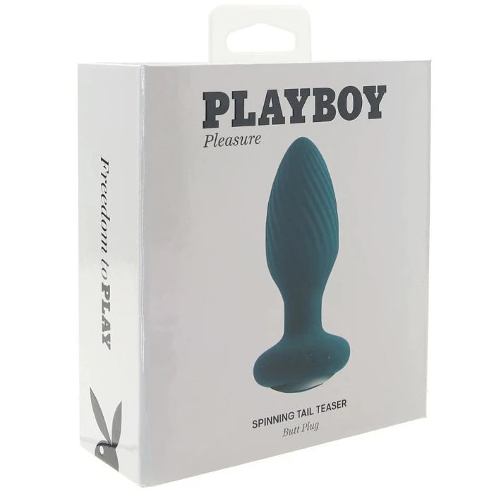 Anal toys with bold joy-Playboy ''Spinning Tail'' Teaser Plug Vibe -Teal