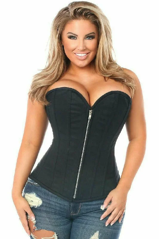 corset for waistline sculpting-Queen Size Top Drawer Cotton Steel Corset Top