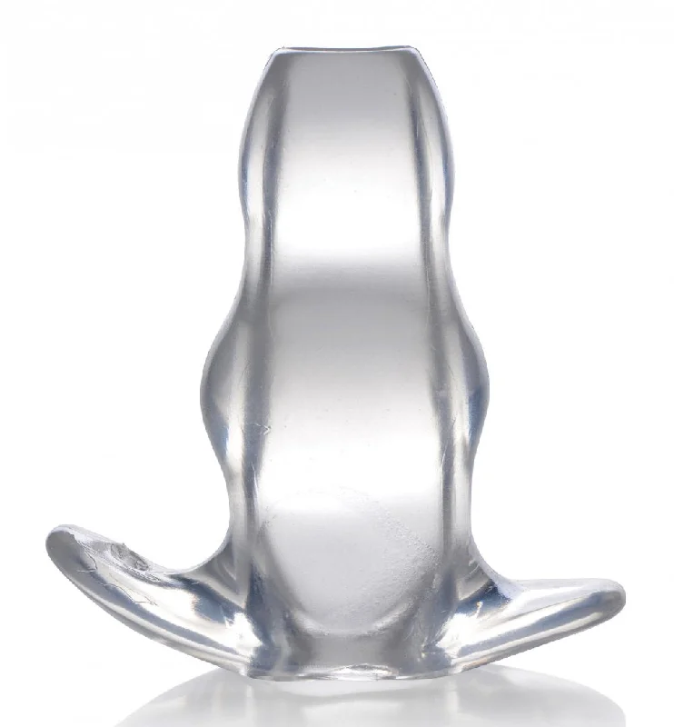 Anal toys with ridge design-Clear View Hollow Anal Plug