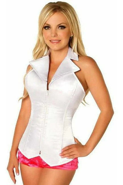 corset for mermaid fashion-Lavish Satin Vest Style Corset