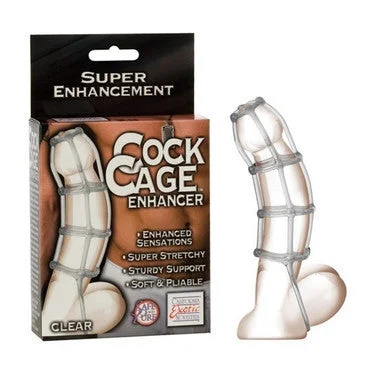 cock ring with safe latex-Cock Cage Enhancer - Clear