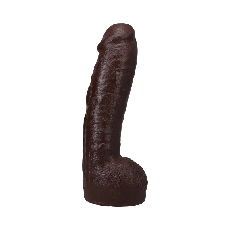 large silicone glossy dildo-The Realistic Cock Hung 12 in. ULTRASKYN Vac-U-Lock Dildo Chocolate