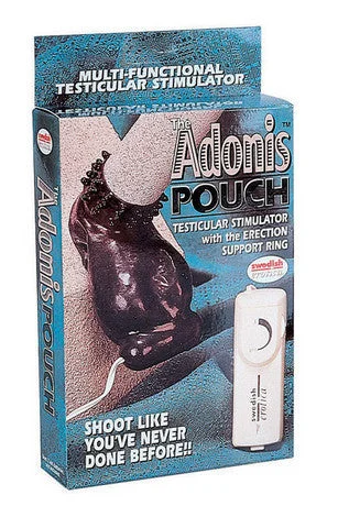 cock ring with non-toxic build-Adonis Pouch Testicular Stimulator With Erection