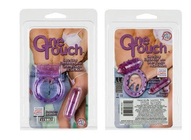 cock ring with ribbed fun-Silicone One Touch Flicker - Purple