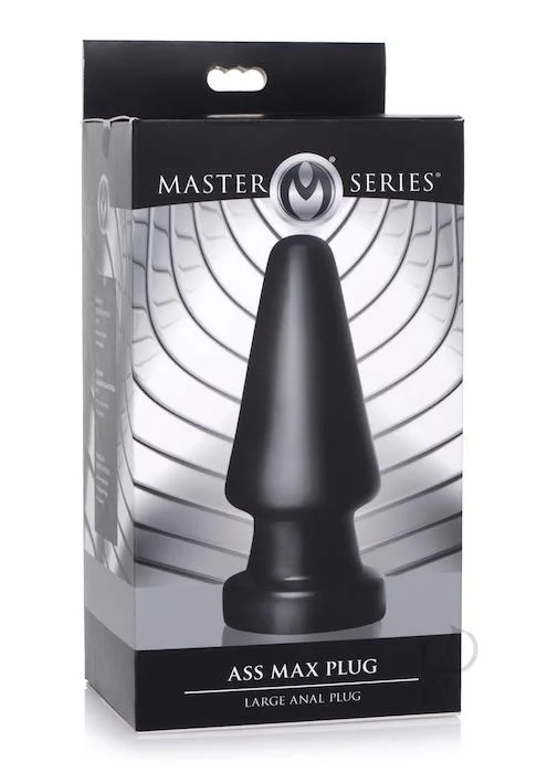 Anal toys with wide flare-Master Series ''Ass Max'' Plug -Large Blk