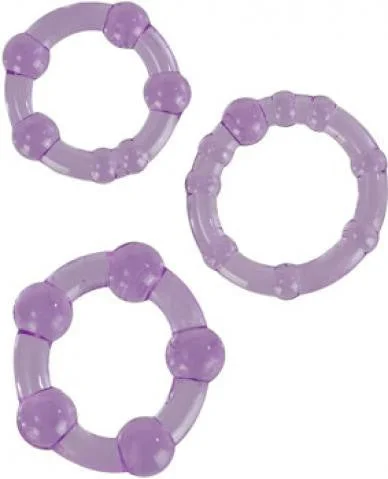 cock ring for intimate fun-Silicone Island Rings - Purple