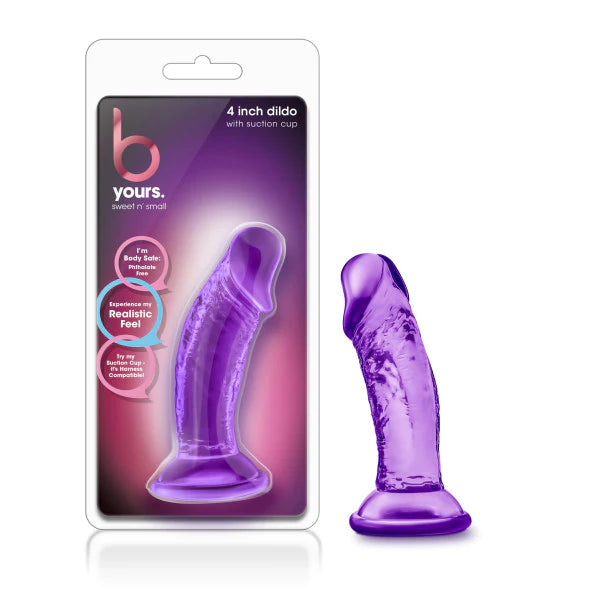 thick silicone glossy dildo-B Yours Sweet n Hard Dildo 4" by Blush Novelties