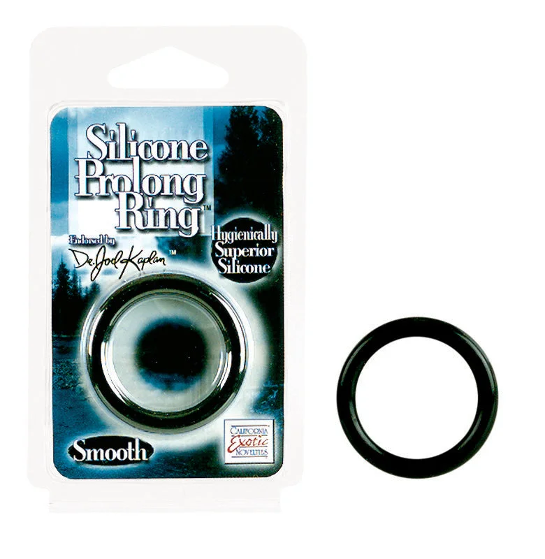 cock ring for steamy joy-Dr. Joel's Silicone Prolong Ring Smooth - Black