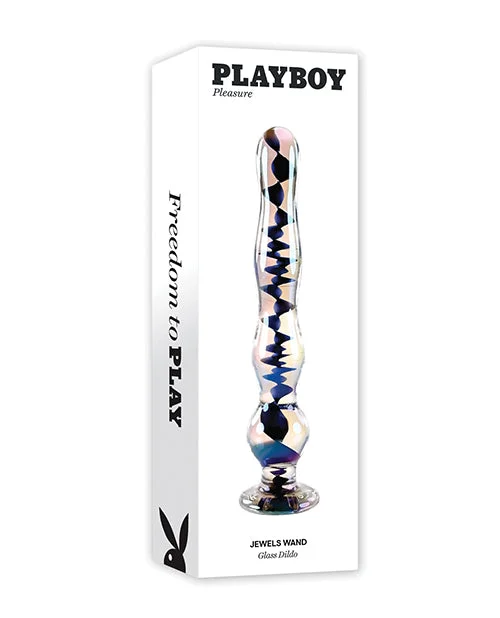 bumpy glass thick dildo-Playboy Pleasure Jewels Wand - Clear