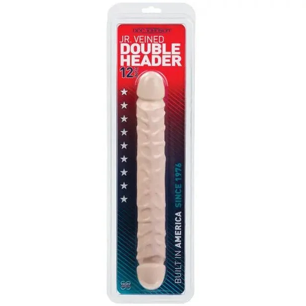 thick silicone veined dildo-12" Jr. Double Headed Dildo