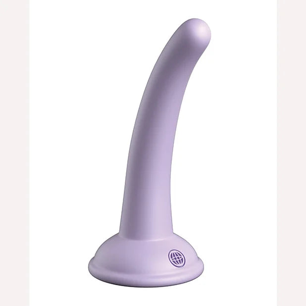 thin glass straight dildo-Dillio Platinum 5in Curious Five Purple