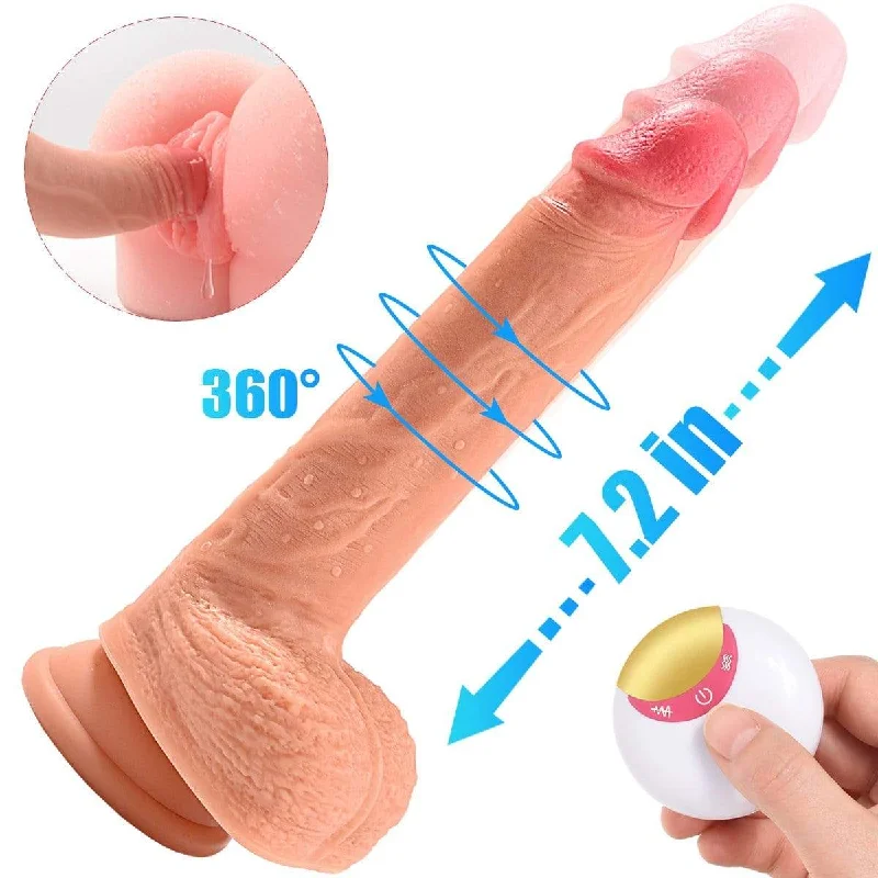 firm silicone red dildo-G-Spot Thrusting Dildo