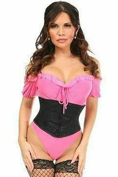 corset top soft jade-Lavish Lace Steel Waist Corset