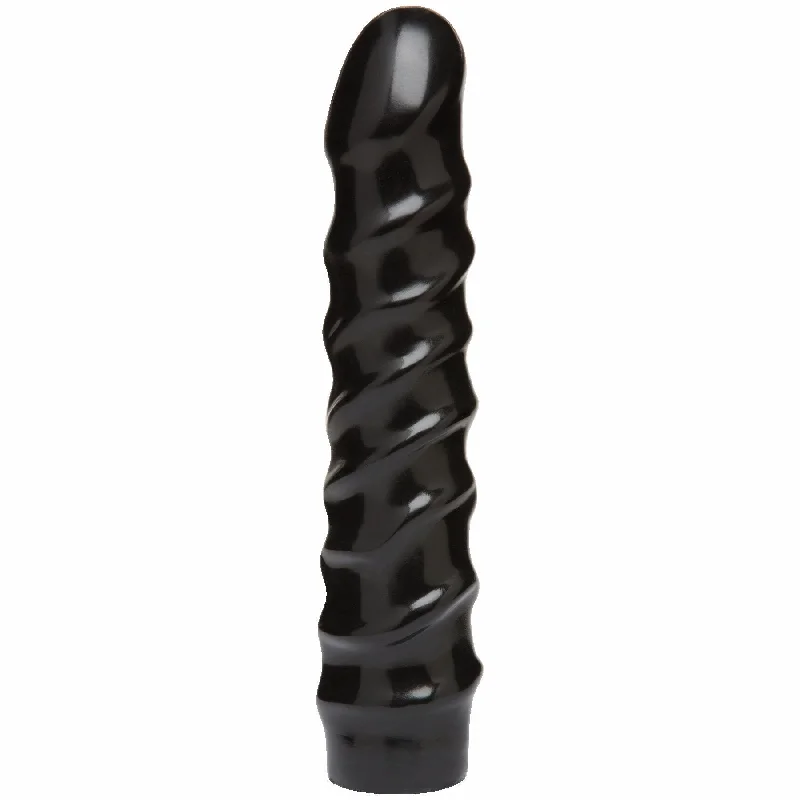 thin rubber straight dildo-Vac U Lock Code Black 8in Raging Hard Ons