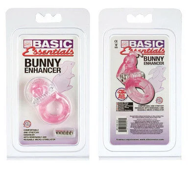 cock ring for starter kits-Basic Essentials Bunny Enhancer - Pink