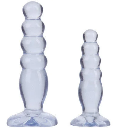 Anal toys with silk touch-Crystal Jellies Anal Trainer Kit - Clear