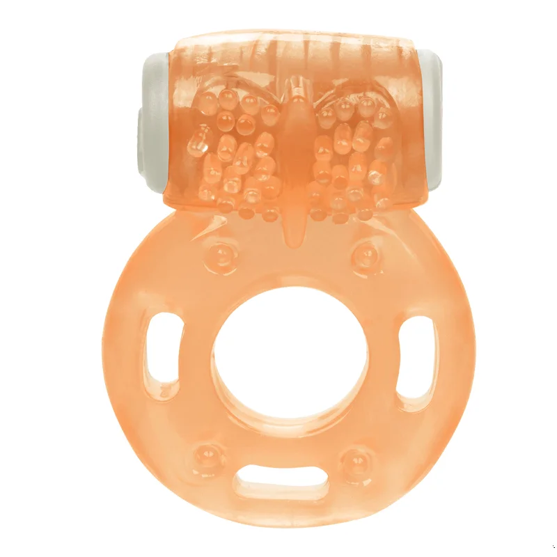 cock ring with snug joy-Foil Pack Vibrating Ring - Orange