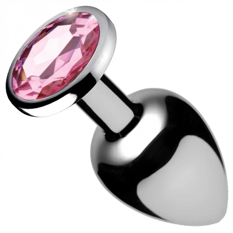 Anal toys with faint hum-Pink Gem Anal Plug