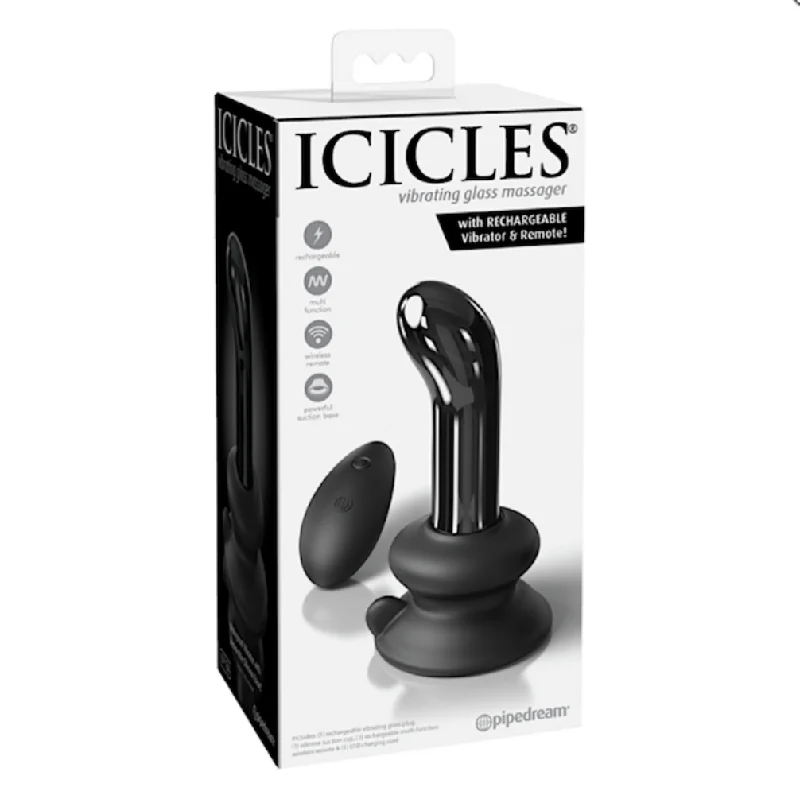 Anal toys for bath fun-Icicles ''No.84'' Glass Plug -Vibe