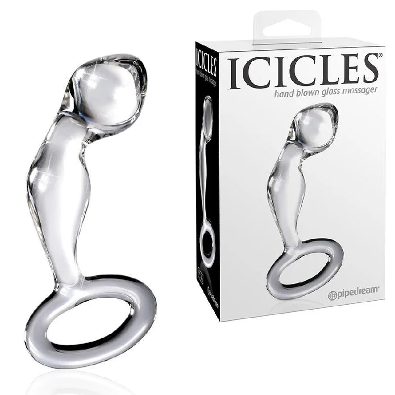 Anal toys for far play-Glass Prostate Massager Icicles No. 46 Anal Stimulator for Men