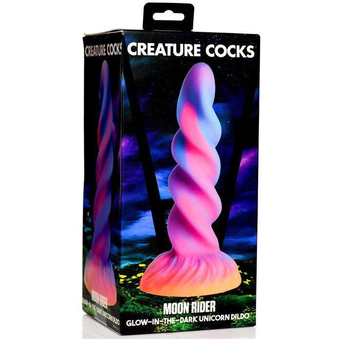 straight rubber thin dildo-Creature Cocks Moon Rider Unicorn Dildo by XR