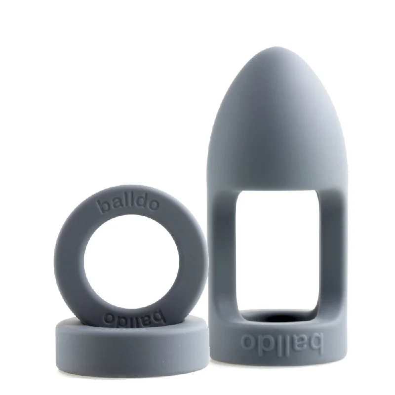 smooth glass blue dildo-Balldo The Worlds First Ball Dildo Steel Grey