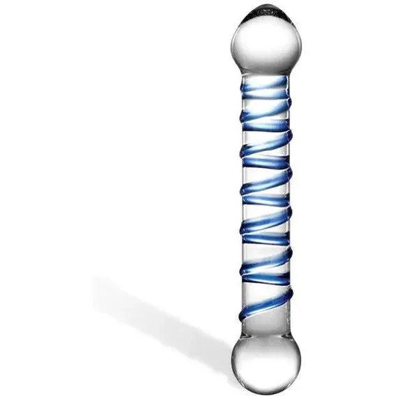 realistic rubber smooth dildo-Glas 6.5" Spiral Dildo