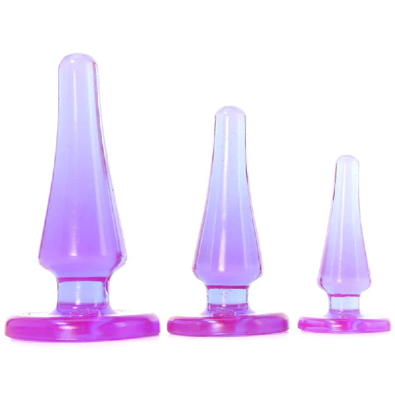 Anal toys for sexy calm-Crystal Jellies Anal Initiation Kit in Purple